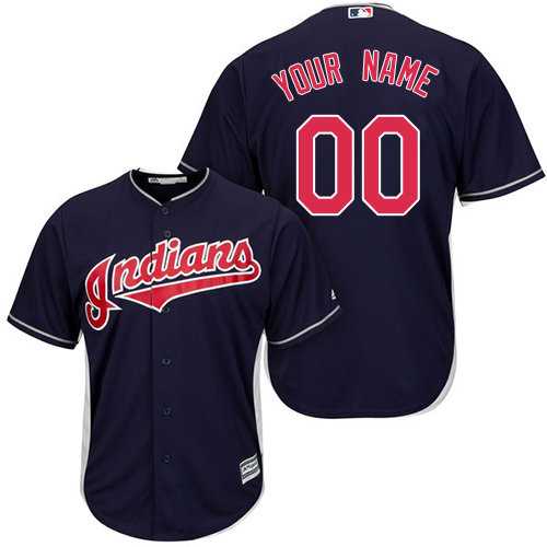 Youth Customized Cleveland Indians Navy Blue Baseball Alternate Cool Base Jersey,We sell and wholesale Youth Customized Cleveland Indians Navy Blue Baseball Alternate Cool Base Jersey on line form chian!